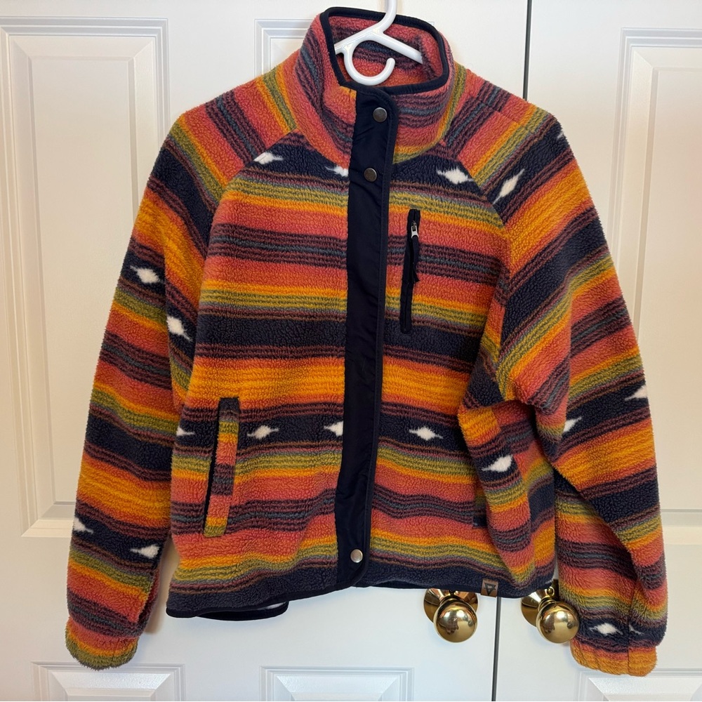 Vibrant Striped Teddy Jacket